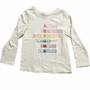 CAT & JACK Girl’s Graphic Long Sleeve Autumn Top - 4T